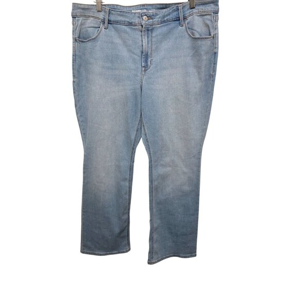Old Navy Women's Size 18 Mid-Rise Wow Boot Cut Jeans Light Blue Denim - Picture 1 of 7
